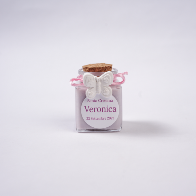Candela 50g con Confezione Apertura a Fiore
