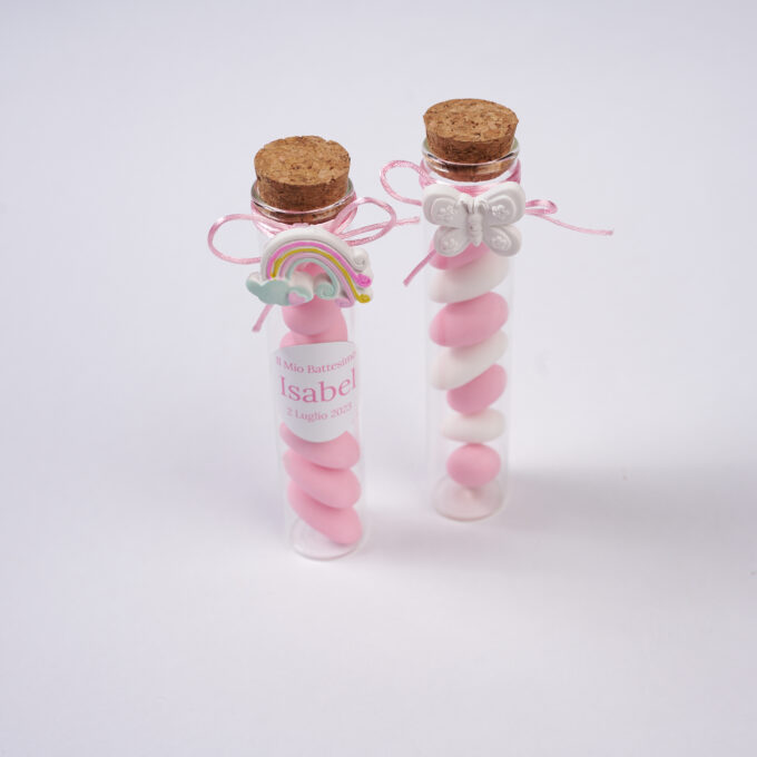 Portaconfetti in Vetro Rosa