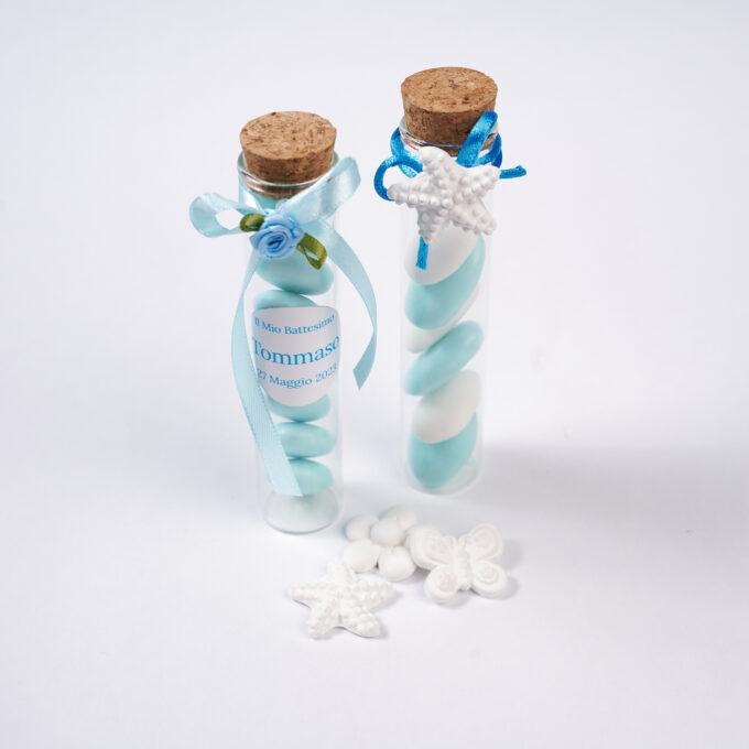 Portaconfetti in Vetro Azzurro