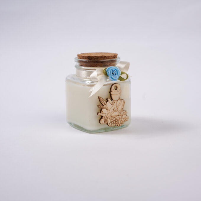 Candela con Sagoma Comunione in Legno