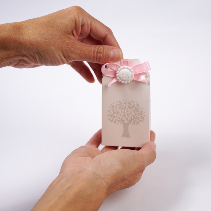 Portaconfetti con Albero della Vita e Mini Candelina